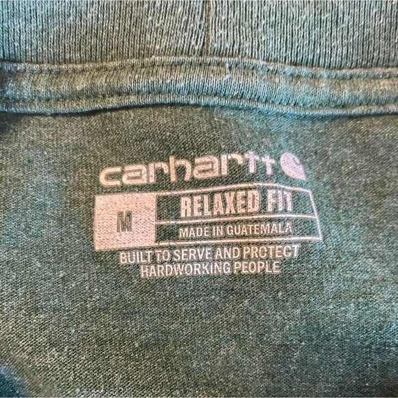 Carhartt Men's Relaxed Fit Short Sleeve Crew Neck Pullover Tee Sz Medium Green - Picture 8 of 9